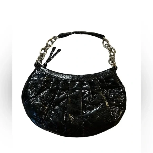 5/$25 Nine West NWOT adorable black and silver shoulder purse - Picture 2 of 7